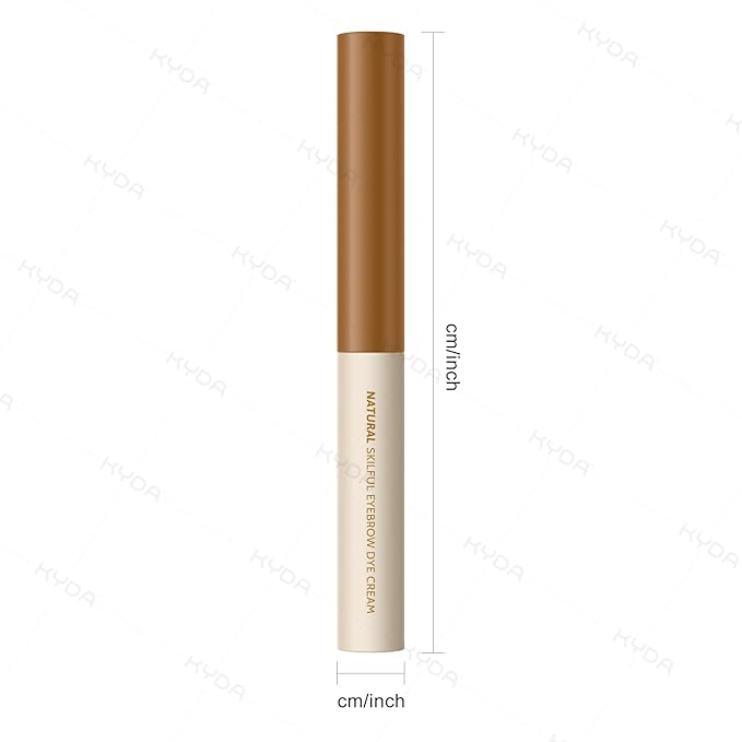 KYDA 2 Pcs Tinted Eyebrow Cream, Ultra-Fine Brush Tinted Brow Gel, Waterproof Smudgeproof Eyebrow Mascara, Long Wear, Natural Brow Makeup without Clumping, Light Brown