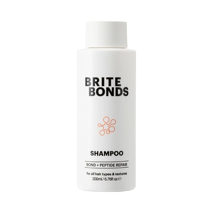 Brite Bonds Repair Shampoo with Peptides & Easy Squeeze Bottle - Reverse All Types of Hair Damage with Nourishing Oils - Vegan Cruelty-Free Salon Quality Bonds Shampoo to Revitalize Hair (6.76 Fl Oz)