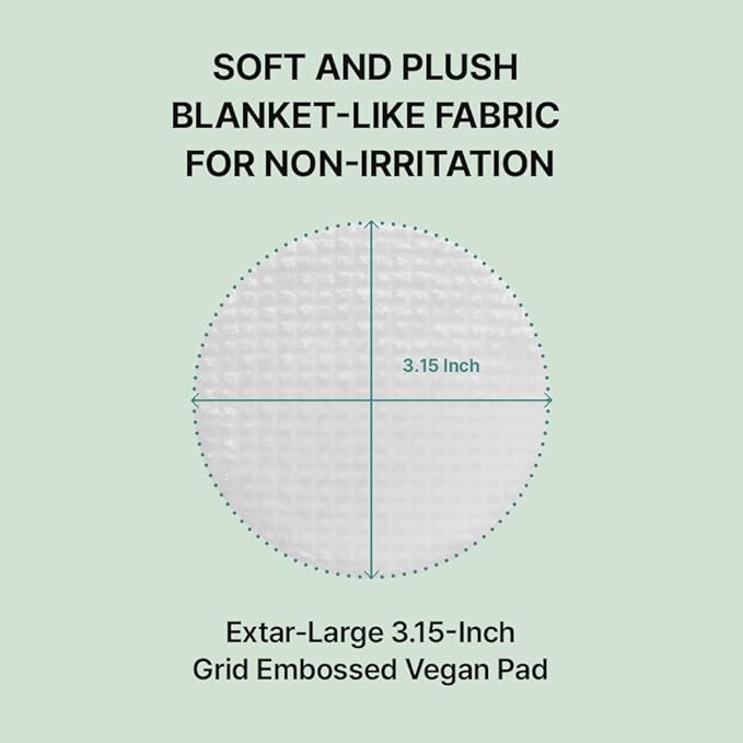 NEEDLY Mild Cleansing Pad, Makeup Remover for Sensitive Skin (60 Pads), Triple Deep Cleansing, Barrier Care with Only Two Surfactants & Panthenol, Extra-Large Soft Vegan Pad, Korean Skincare