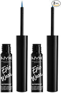 NYX PROFESSIONAL MAKEUP Epic Wear Liquid Liner, Long-Lasting Waterproof Eyeliner - Sapphire (Pack of 2)