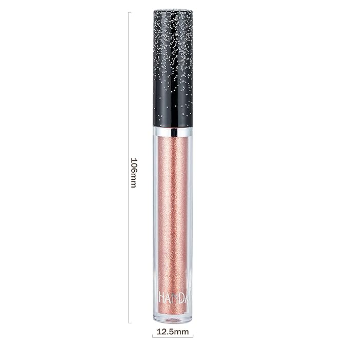 Liquid Eyeshadows, Long-lasting Liquid Glitter-Eyeshadows Colorful Eye Shadows for Eye-Makeup (Light Brown)