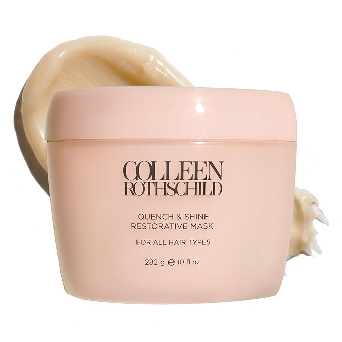 COLLEEN ROTHSCHILD Quench & Shine Restorative Mask | Deeply Nourishing Conditioning Treatment | Color-Safe Formula | Strengthening Hair Repair | Revives All Hair Types (10 fl oz)