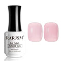 RARJSM Nude Rosy Pink Gel Nail Polish Soft Jelly Neutral Skin Tone Sheer Milky Creamy Nudegel 1PC 15ml Single Bottle Transparent French Manicure Soak off UV LED Cured for Home Salon DIY