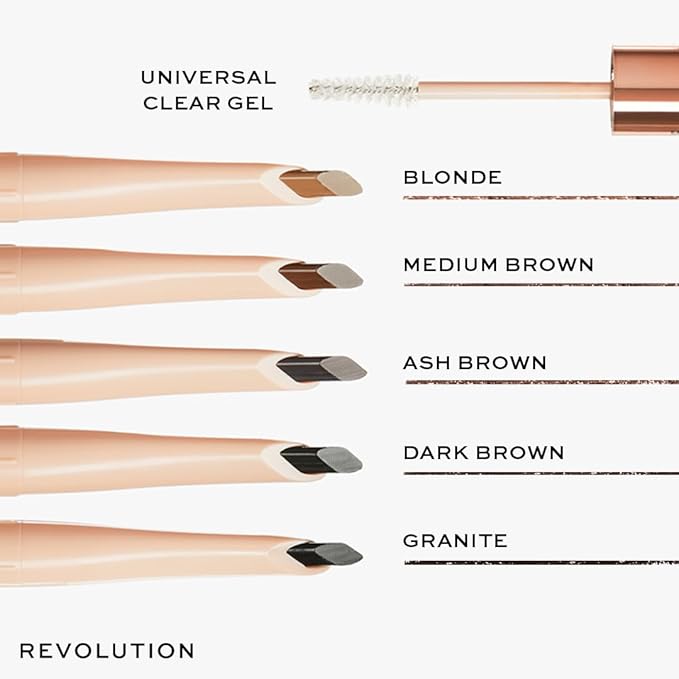 Revolution, Fluffy Brow Filter Duo, 2-in-1 Eyebrow Pencil & Gel, Enhances & Shapes Brows, Vegan & Cruelty Free, Blonde, 1 piece (Pack of 2)