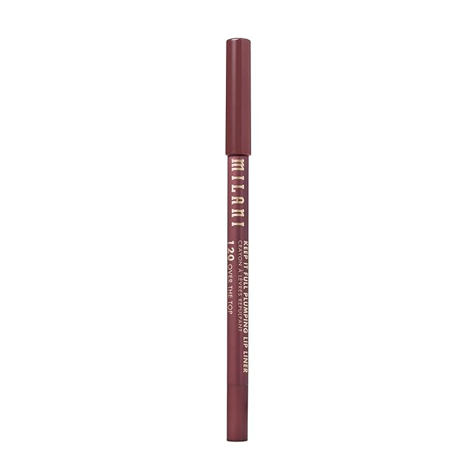 Milani Keep It Full Plumping Lip Liner - Long-Lasting Creamy Pencil for Visibly Fuller Lips - 8-Hour Wear with Chili Extract & Maxi-Lip - Vegan & Cruelty-Free, Made in USA, Over The Top