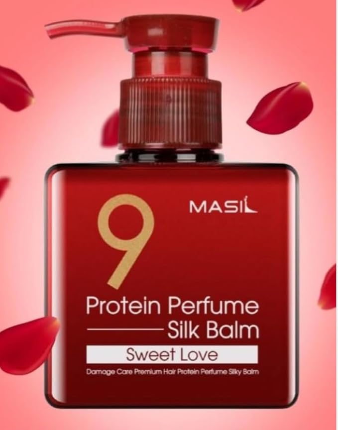 Masil Protein Perfume Silk Balm Sweet Love Damage Care Premium Hair Protein Silky Balm 180ml, Red