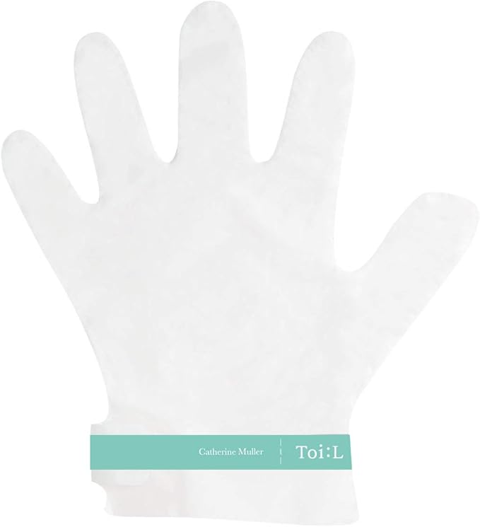 TOI:L Catherine Muller Floral Hand Mask 1 Pair, Moisturizing Gloves for Dry Hands with Elder Flower & CICA, Repairing and Nourishing Hand Care Treatment for Cracked, Rough, and Dry Skin
