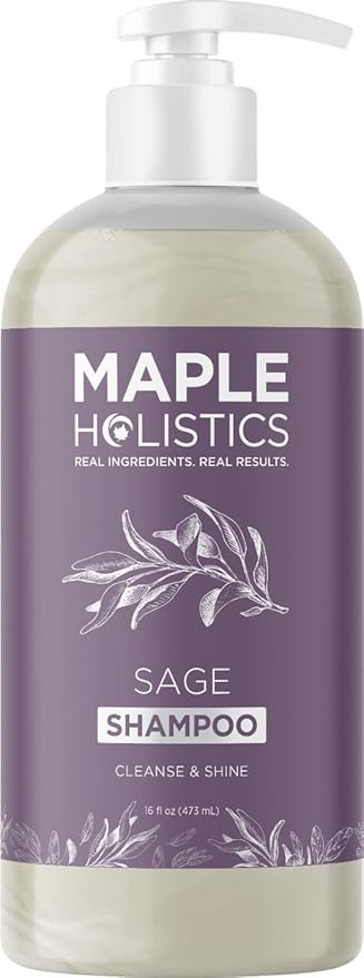 Sage and Rosemary Shampoo Sulfate Free - Ultra Clarifying Shampoo for Build Up and Dry Scalp Treatment with Cleansing Essential Oils for Hair - Sulfate Free Shampoo for All Hair Types with Sage Oil