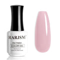 RARJSM Nude Gray Blush Pink Gel Nail Polish Neutral Skin Tone Sheer Jelly Gelpolish 1PC 15ml Single Bottle Creamy Transparent Natural Nudegel Polish Soak off Cured for Home Salon French Manicure