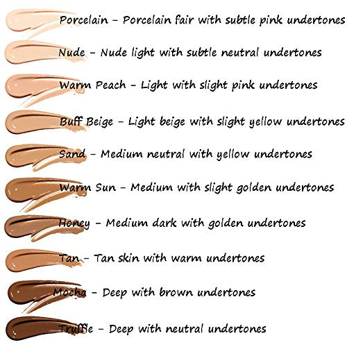 PHOERA Foundation,Flawless Soft Matte Oil Control Liquid Foundation Full Coverage Face Makeup. (101# Porcelain)