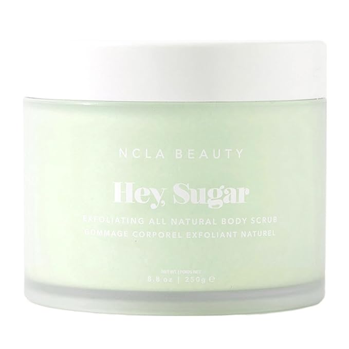 NCLA Beauty Hey Sugar All Natural Body Scrub - Moisturizing, Exfoliating Sugar Scrub - Shea, Cocoa, and Mango Butters - Cucumber - 8.8 oz
