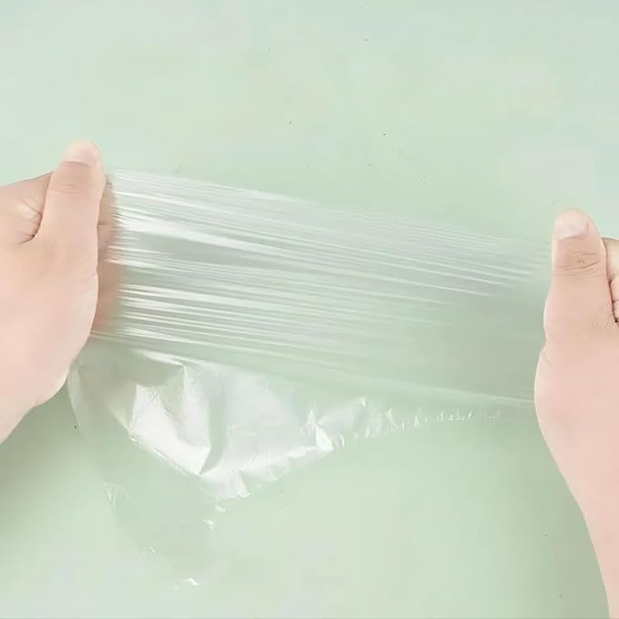 400-Pack Disposable Plastic Foot Covers for Feet – Leak-Proof Paraffin Wax Bath Liners, Moisturizing Socks for Pedicure, Spa, Cracked Heel Care & Shoe Trials (Includes Stickers for Secure Fit)