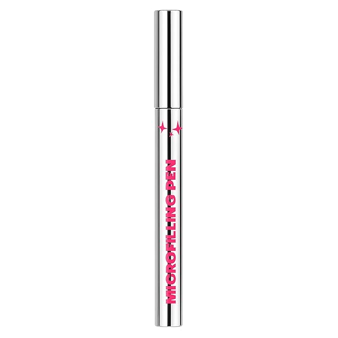 Microfilling Eyebrow Pen – Professional 4 Tip Microblading Brow Pen, Waterproof & Long Lasting Hair Stroke Tattoo Effect, Smudge Proof Precision Brow Pencil for Sparse Brows – Light Warm Brown