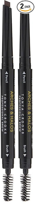 Arches and Halos Microfiber Tinted Brow Mousse - Richly Pigmented Eyebrow Shaper - Water Resistant Filler Pen - Vegan - Espresso - 0.11 oz (Pack of 2)
