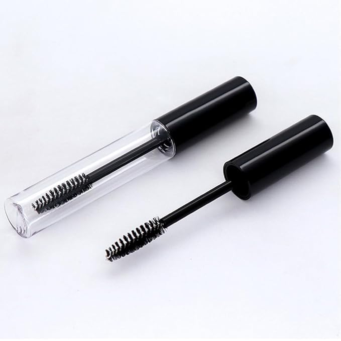 4 Pack Empty Mascara Tube with Eyelash Wand, ForSewian10ml Premium Eyelash Cream Container Bottle with Mini Funnels and Leak Stoppers (black)