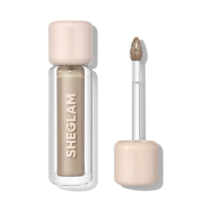 SHEGLAM Airglow Eye Tint 16 Hours Long-Lasting Liquid Eyeshadow Shimmer High-Impact Color Single Eyeshadow - Silver Lining