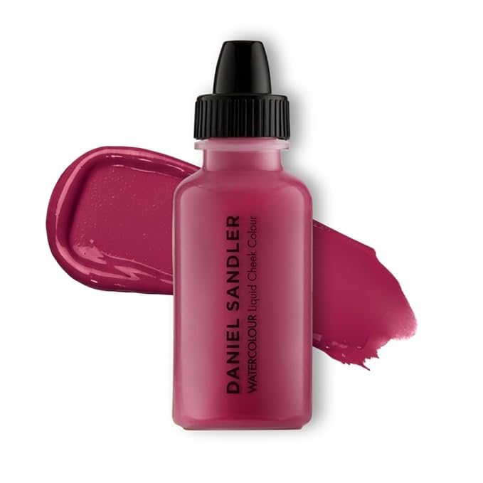 Daniel Sandler Watercolor Liquid Blush — Buildable, Blendable & Long-Lasting Liquid Blush for Cheeks, Lips, & Eyes — Lightweight & Water Resistant — For All Skin Types — Divine
