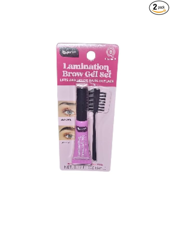 B.pure Professional Laminating Brow Gel Set, Lifts and Shapes Eyebrows, with Applicator Brush