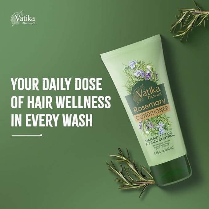 Vatika Naturals Rosemary Conditioner, 280 g, Conditioner for dry hair, Anti-dandruff conditioner, Promotes Hair Growth, Nourishes & Conditions Hair, Infused with Rosemary oil