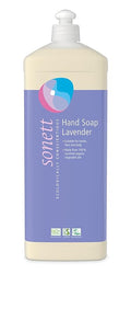 Sonett Organic Hand Soap Lavender 1 Litre Body Care Suitable for Hands, Face and Body (1 Count) Certified Organically Grown