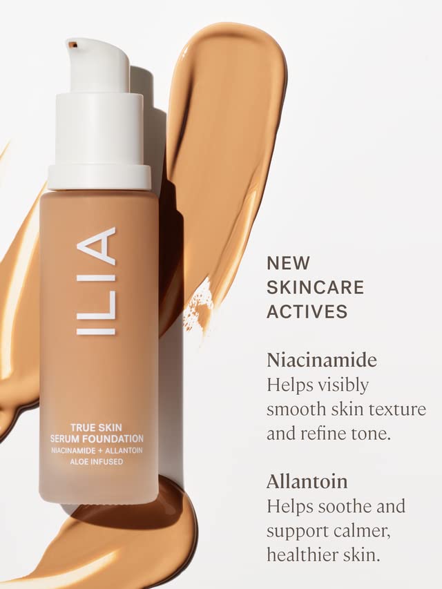 ILIA - True Skin Serum Foundation | Non-Comedogenic, Cruelty-Free, Vegan, Weightless Feel, Buildable Coverage, Safe for Sensitive Complexions (Bonaire SF9.5)