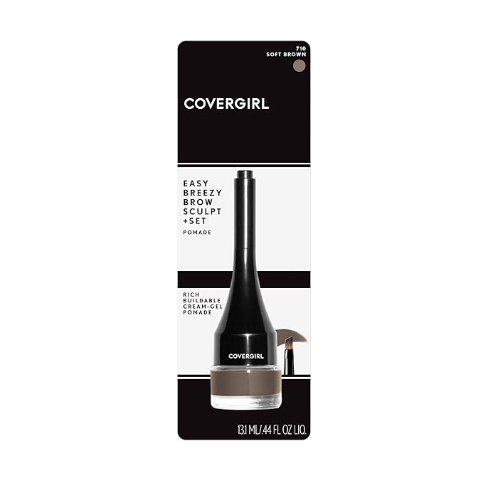 Covergirl Easy Breezy Brow Sculpt and Set Pomade, Soft Brown, 0.44 Fl Oz (Packaging May Vary)