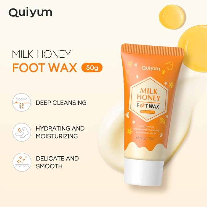 QUIYUM 6PCS Skincare - Skin Care Sets with Watermelon Cleanser, Plum Serum, Blueberry Moisturizer, Milk Honey Peel-Off Mask, Hand Wax, Foot Wax, Hydrating Cleansing Repairing, Ideal Gifts Sets