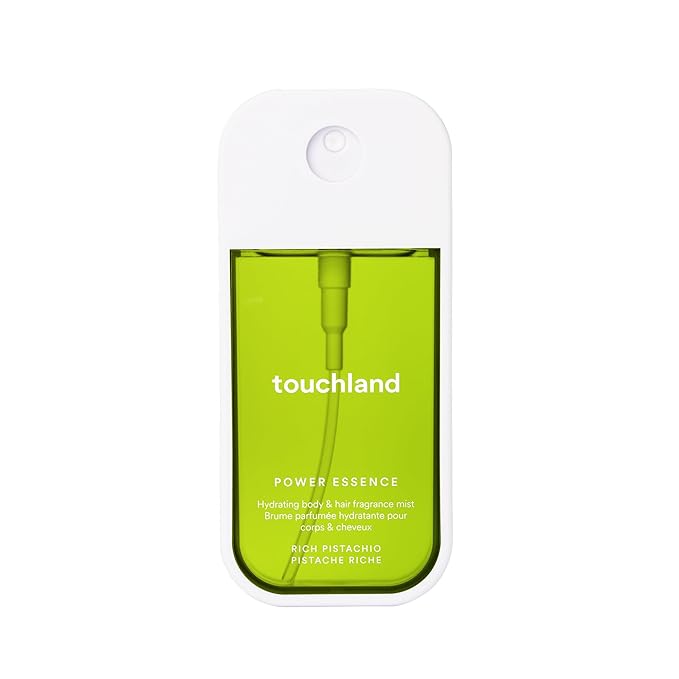 Touchland Hydrating Body & Hair Fragrance Mist – Rich Pistachio – 2 FL OZ Travel Size Perfume Spray – Notes of Warm Cardamom, Crushed Pistachio, and Oak Wood