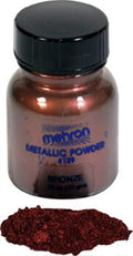 Mehron Makeup Metallic Powder | Metallic Chrome Powder Pigment for Face & Body Paint, Eyeshadow, and Eyeliner .75 oz (21 g) (Bronze)