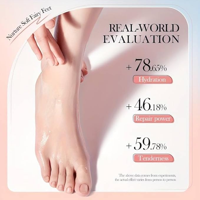 Damask Rose Foot Peel Mask (6 Pack), Exfoliating Foot Mask for Dry Cracked Feet, Dead Skin Callus Remover, Foot Exfoliator for Baby Soft Feet (Rose)