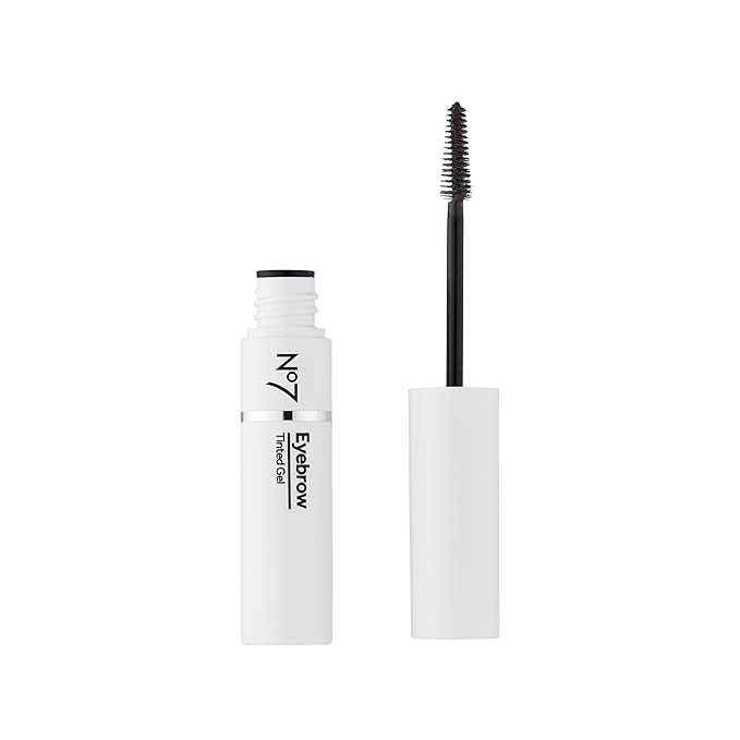 No7 Beautiful Eyebrows Gel - Black - Contains Pink Pepper Extract for Fuller, Darker Eyebrows - Flexible Brow Gel for Shaping & Filling Brows (3.7ml)