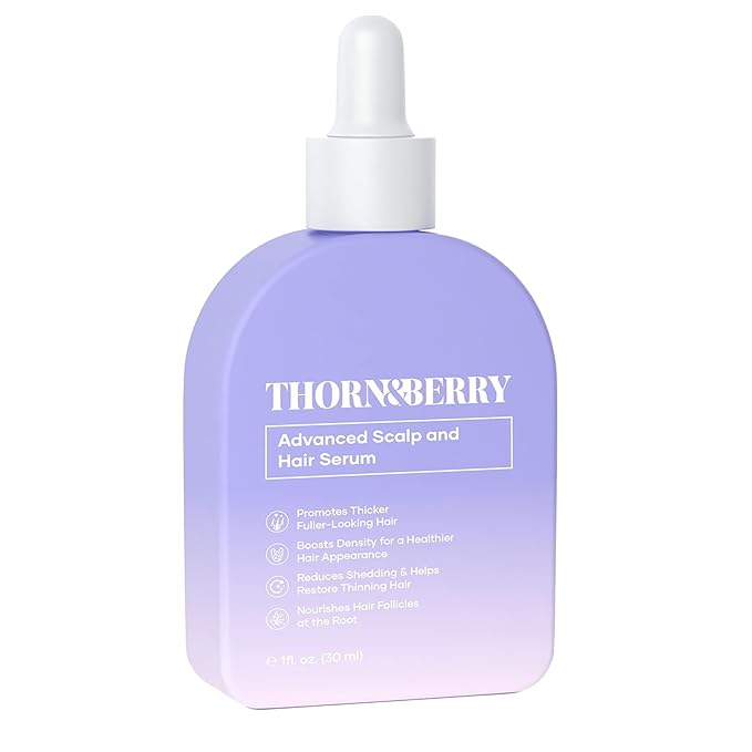 Hair Growth Serum for Thinning Hair | Thicker Fuller Hair Thickening Serum | Rosemary Oil, Saw Palmetto, Biotin | Multi Peptides, Redensyl, Topical Caffeine Scalp Serum for Women | Density DHT Blocker