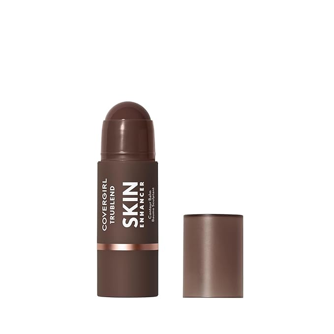 CoverGirl Trublend Skin Enhancer Contour Stick Balm, 140 Carved, Vegan Formula, Easy to Use, Glides on Effortlessly, Non-Greasy, Doesn't Crease, 0.21oz