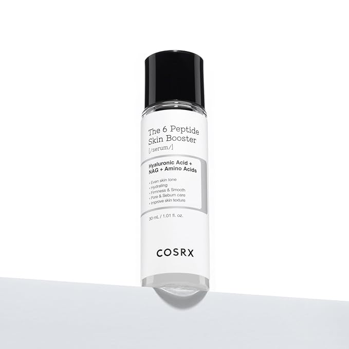 COSRX Mini-Sized 6X Peptide Collagen Skin Booster Toner Serum 1.01 Fl Oz, for Dull & Uneven Skin, Travel Essentials, Preps Skin with Copper Peptides, GHK-Cu, Korean Skin Care