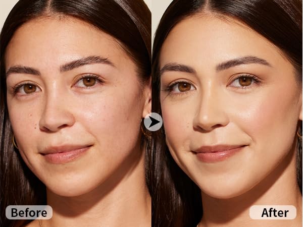 Anti-Dark Spot Liquid Foundation - Collagen Serum Foundation Infused with 2% Niacinamide, High Coverage For A Smooth & Satin Finish, 206 Medium