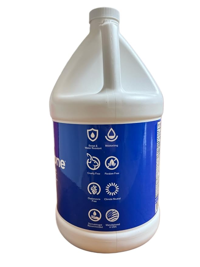 Dermatone Sport Sunscreen Lotion SPF 50 | with Vitamin C & Aloe | Sweat & Water Resistant | Non-Greasy | Broad Spectrum UV Protection| 1 Gallon (128 oz) Pump Bottle