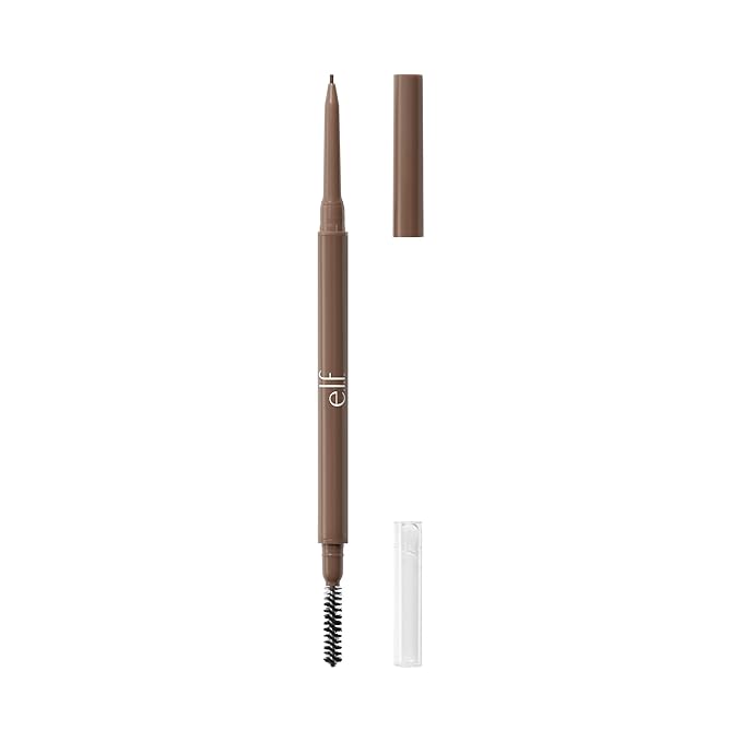e.l.f. Micro-Fine Brow Pencil, Waterproof Brow Color & Spoolie For Shaping Brows & Creating A Feathered Natural-Looking Finish, Vegan & Cruelty-Free, Deep Brown