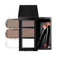 Eyebrow Powder Medium Brown Kit,Eye Brow Powder for Women with Double-ended Eyebrow Brush,Long-Lasting Waterproof Two Colors Brow Filler Get Full Defined Natural Brows,Brown Eyebrow Powder Makeup