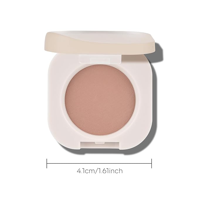 KYDA Rose Matte Eyeshadow Single, Rosy Brown Matte Eyeshadow Compact, Ultra-fine Lightweight, Crease-proof High Pigmented Formula, Warm Korean Mini Eyes Makeup, Mist Rose