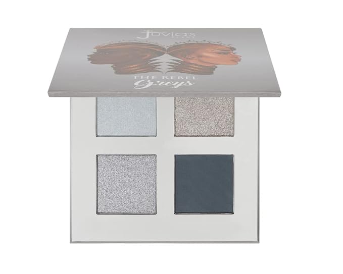 Juvia's Place Rebel Quad Grey Eyeshadow Palette - Professional Eye Makeup, Pigmented Eyeshadow Palette, Makeup Palette for Eye Color & Shine, Pressed Eyeshadow Cosmetics, Shades of 4, 1.0 Count