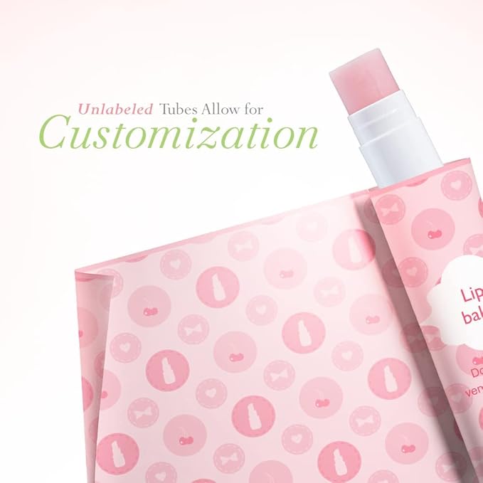 Lip Balm Bulk Unlabeled - Made in USA 200 Pack Cherry Bulk Chapstick - Natural Ingredients Vitamin E Shea Butter - Custom Chapstick Bulk For Party & Wedding Favors
