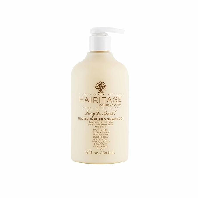Hairitage Biotin Shampoo for Hair Growth - Sulfate-Free Thickening and Volumizing Formula with Jamaican Black Castor Oil for Women + Men - Hydrating Repair for Thinning + Hair Loss - 13 Fl Oz