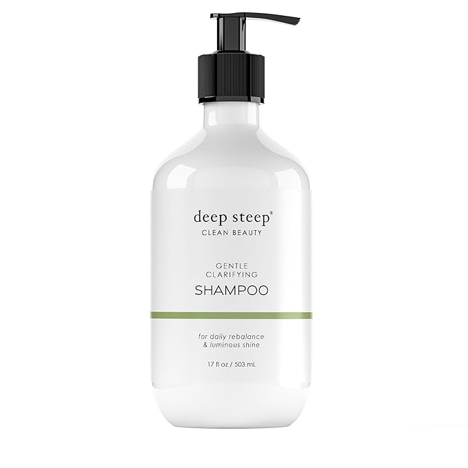 Deep Steep Gentle Clarifying Shampoo, 17 oz – Refreshing Shampoo with Tea Tree Oil, Peppermint, Aloe, Hyaluronic Acid & Panthenol – Sulfate-Free, Vegan, Clean Beauty Hair Care, Scalp & Shine