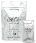 California Biology Clay Mask - 6 Count Deep Pore Treatment, Kaolin & Calcium Bentonite Clay | Bentonite Clay Detox & Pore Mask, Natural Detox Clays Facial Treatment for Oily & Sensitive Skin Routine