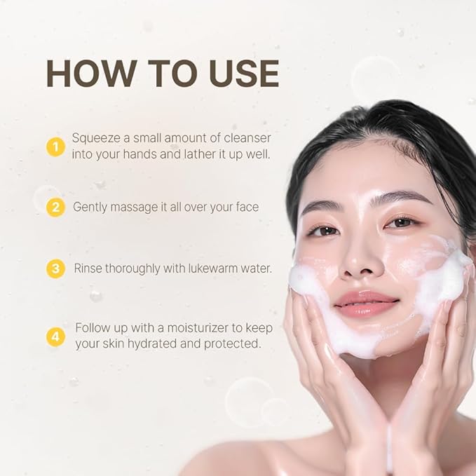 Yuja Ceramide pH Balancing Cleansing Foam, Low pH Facial Cleanser for Sensitive Skin, Soft Bubble foam, Korean Vegan Makeup Remover, 5.07 fl oz