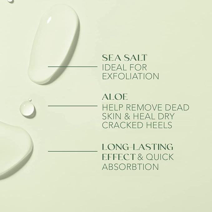 Skin 2.0 Sea Salt & Aloe Foot Masks - Cracked Heel Treatment, Soothing & Hydrating, Exfoliating Foot Mask - Dermatologist Tested Korean Skincare - Clean Beauty, Cruelty-Free, All Skin Types - 3 Pairs