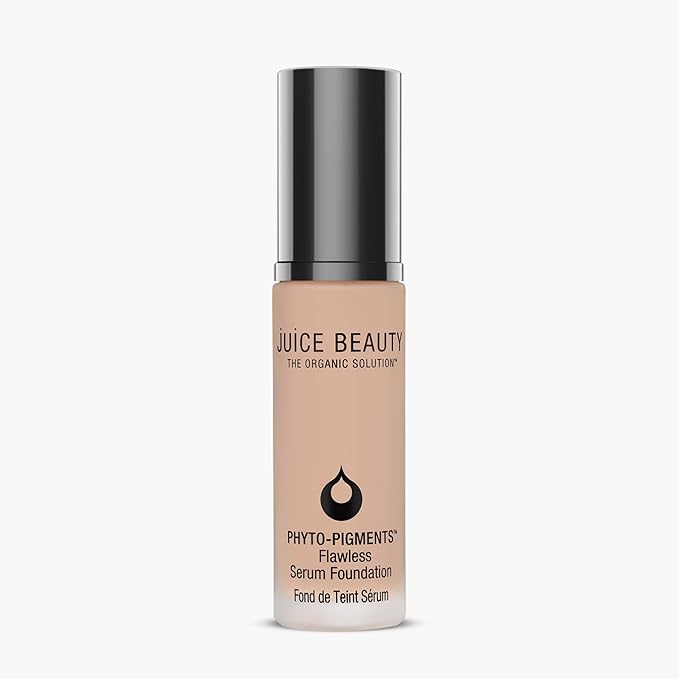 Juice Beauty Phyto-Pigments Flawless Serum Foundation - 11 Rosy Beige - 30 mL - Medium-to-Full, Long-Lasting Coverage - Reduces Look of Wrinkles + Pores - Vegan, Cruelty Free