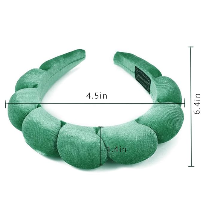 AOENJIE Spa Headbands for Washing Face or Makeup, Sponge Bubble Skincare Headbands, Puffy Terry Cloth Hairband for Women, Skin Care Makeup Headwear Hair Accessories for Girls