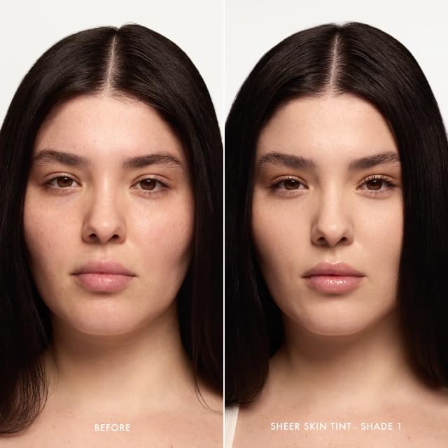 Summer Fridays Sheer Skin Tint with Hyaluronic Acid, Diminishes Uneven Tone, Sheer to Light Coverage, Shade 1, Fair with Neutral Peach Undertones (1 Fl Oz)