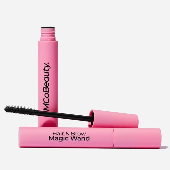 MCoBeauty - Hair & Brow Magic Wand - 2-in-1 Gel for Taming Baby Hairs & Shaping Eyebrows - Flexible Silicone Brush with Bristles - Versatile Brow and Baby Hair Gel - Stocking Stuffers